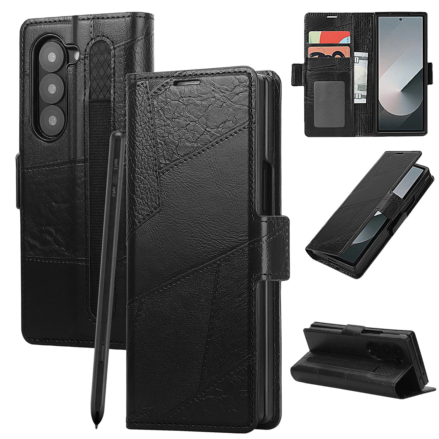 Magnetic Flip Leather Phone Case for the Samsung Galaxy Z Fold7 (2 colours available)