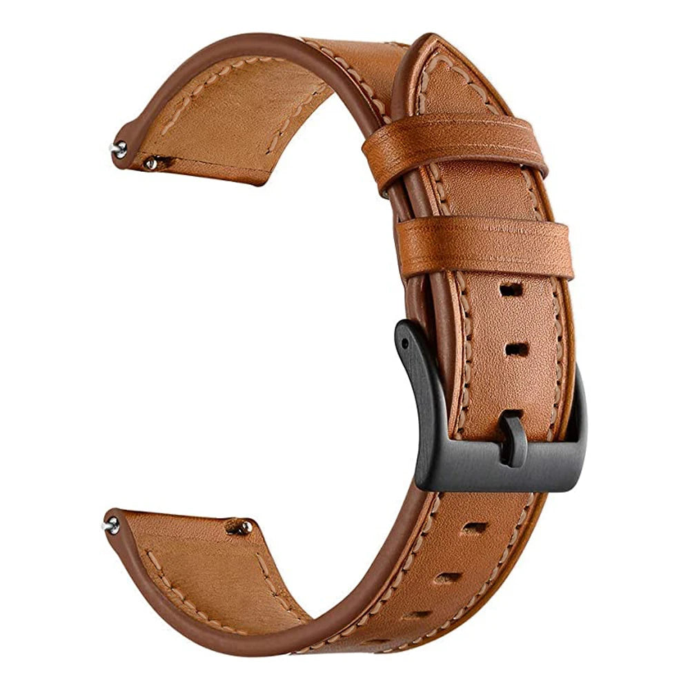 Leather Watch Strap for the Garmin Forerunner 165 Music (available in 12 colours)