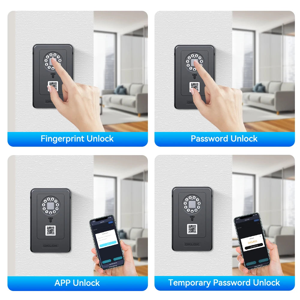Bluetooth Fingerprint Key Lock Box
