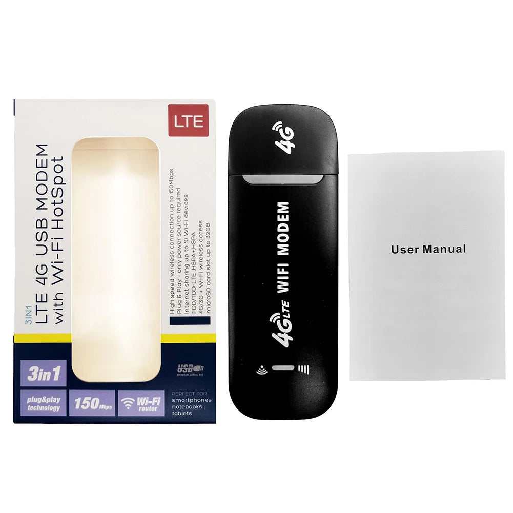 4G LTE USB WiFi Dongle & Mobile Hotspot (available in White & Black)