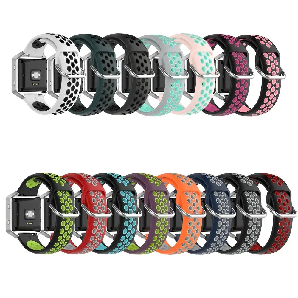 Silicone Sport Strap for the Fitbit Blaze/Versa/Versa 2/Lite Series (15 colours available)
