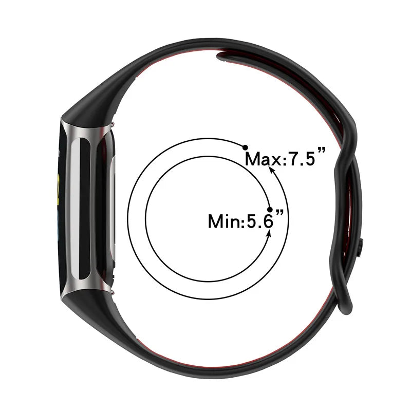 Rubber Sport Strap for the Fitbit Charge 5/6 Series (available in 21 colours)