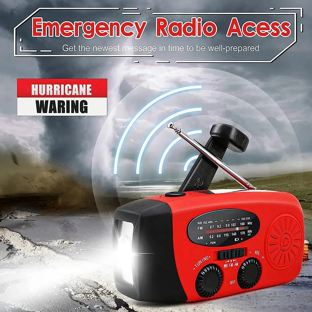 Solar Hand Crank Emergency Radio & Power Bank