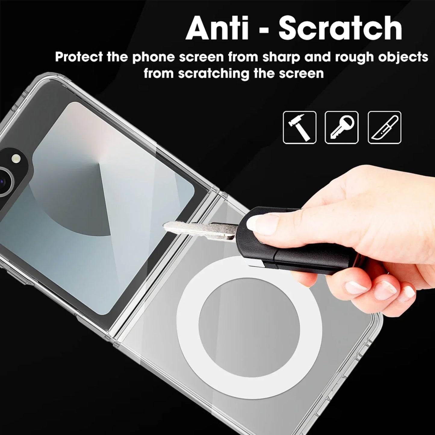 Transparent Magsafe Case for the Samsung Galaxy Z Flip7 (2 types of variant available)