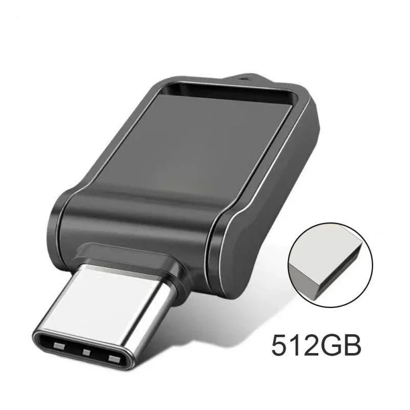 USB 3.2 Type-C Flash Drive 512GB/1TB/2TB for Phones & PC's (2 colours available)