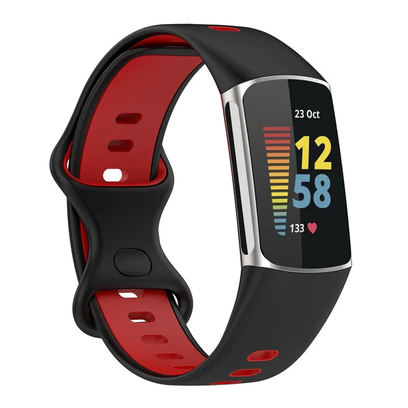 Rubber Sport Strap for the Fitbit Charge 5/6 Series (available in 21 colours)