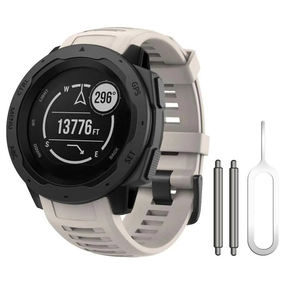 Soft Silicone Strap for the Garmin Instinct 1/2/Solar/Tactical Series (available in 5 colours)