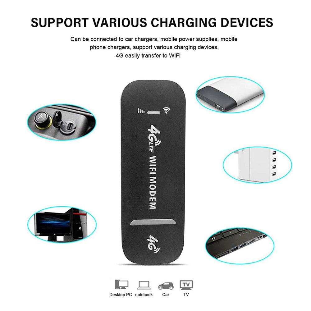 4G LTE USB WiFi Dongle & Mobile Hotspot (available in White & Black)