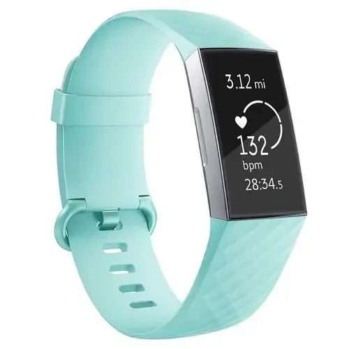 Fitbit Charge 3/3SE/4 Silicone Replacement Band (available in 2 sizes & 14 colours)