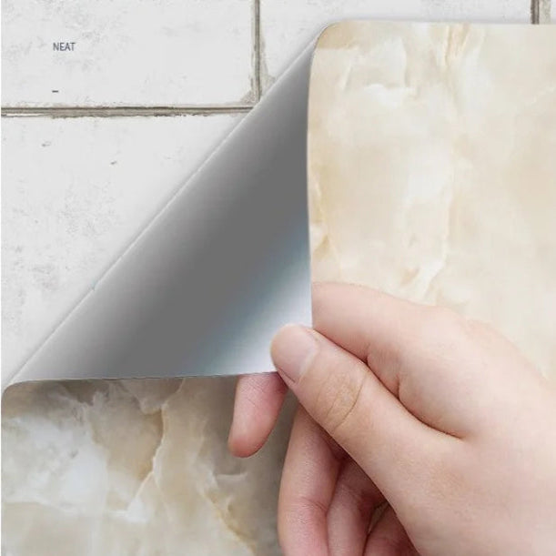 Vinyl Marble Wallpaper – Waterproof (8 designs available)