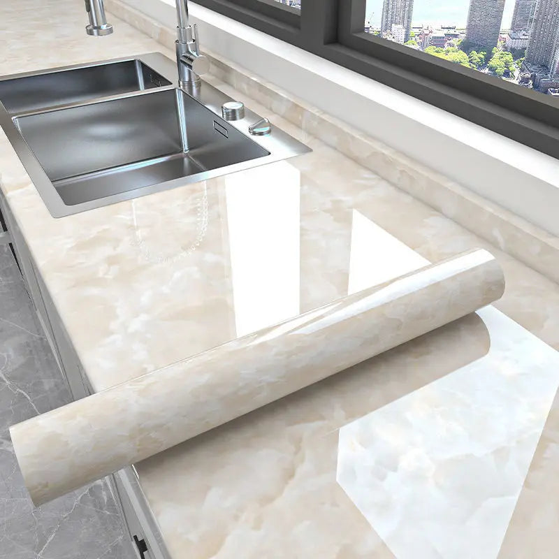 Vinyl Marble Wallpaper – Waterproof (8 designs available)