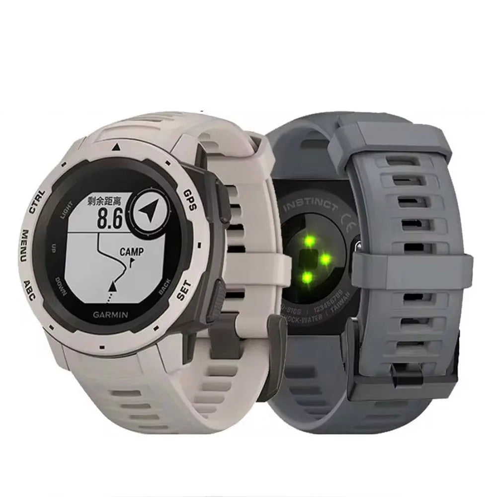 Soft Silicone Strap for the Garmin Instinct 1/2/Solar/Tactical Series (available in 5 colours)