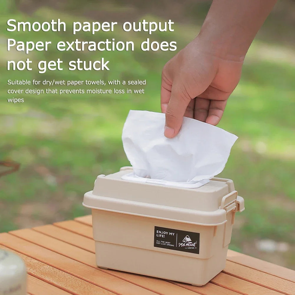Portable Outdoor Tissue & Storage Box – 1.1L (3 colours available)