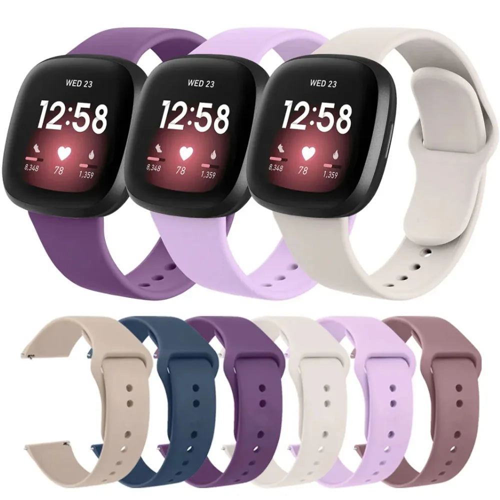 Flexible Silicone Wristband for the Fitbit Versa 3 (available in 17 colours)