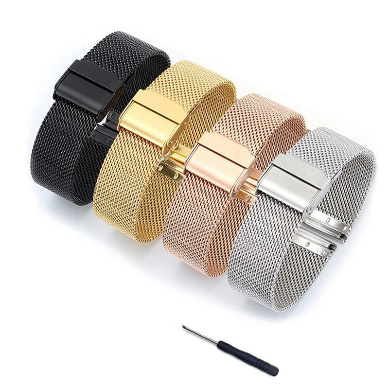 Milanese Strap for the Garmin Venu/Vivoactive/Forerunner Series (20mm/22mm) (4 colours available)