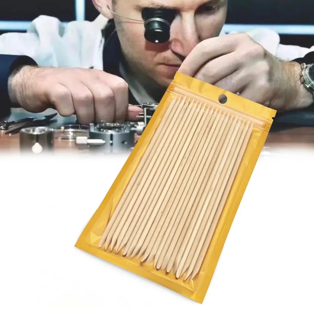 Wooden Watch Cleaning Sticks