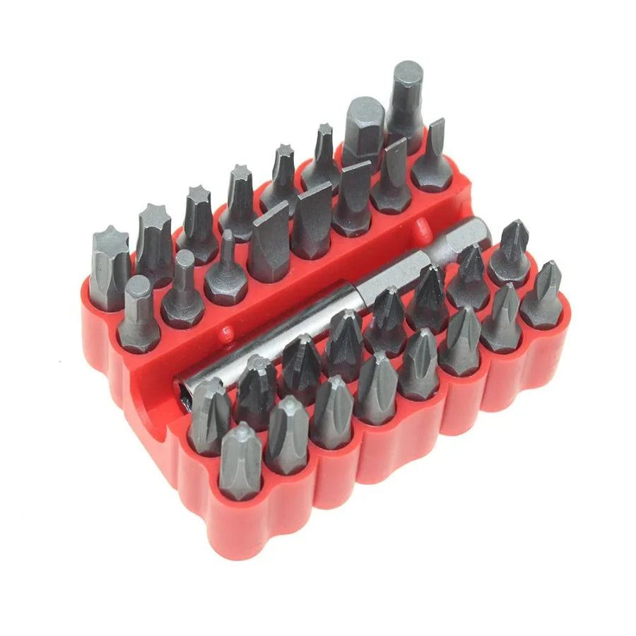 Tamper-Proof Security Bit Set with Magnetic Holder (33pcs)