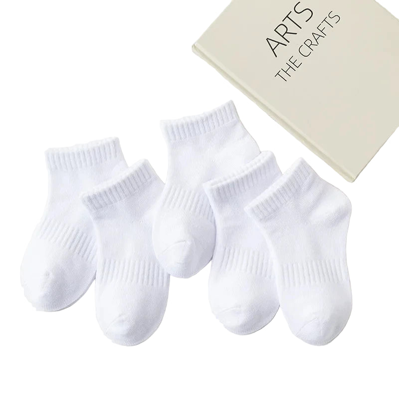 5 Pairs of Cotton Socks – For Boys & Girls (1–12 Years)