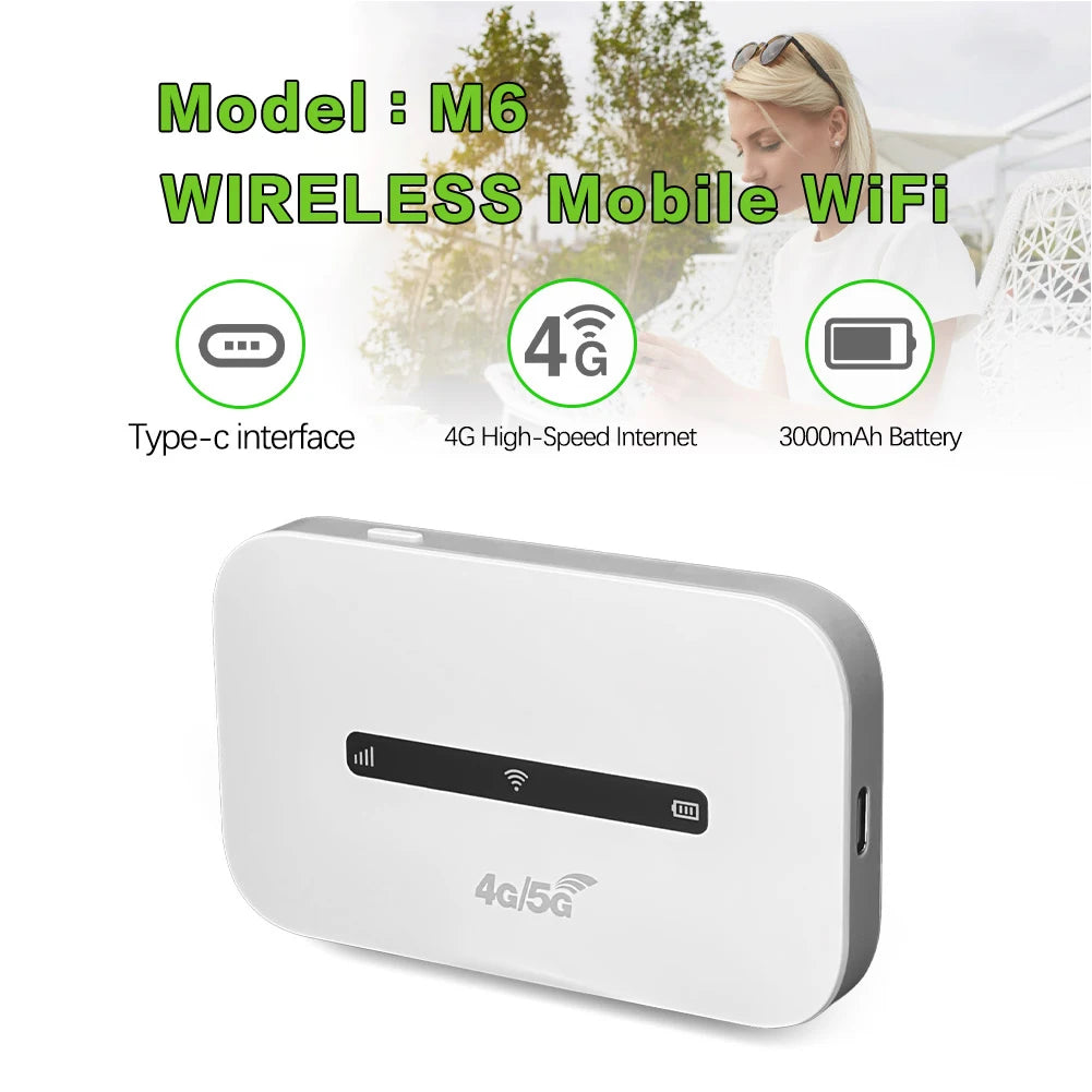 4G LTE Portable WiFi Router with SIM Slot (6 virsions available)