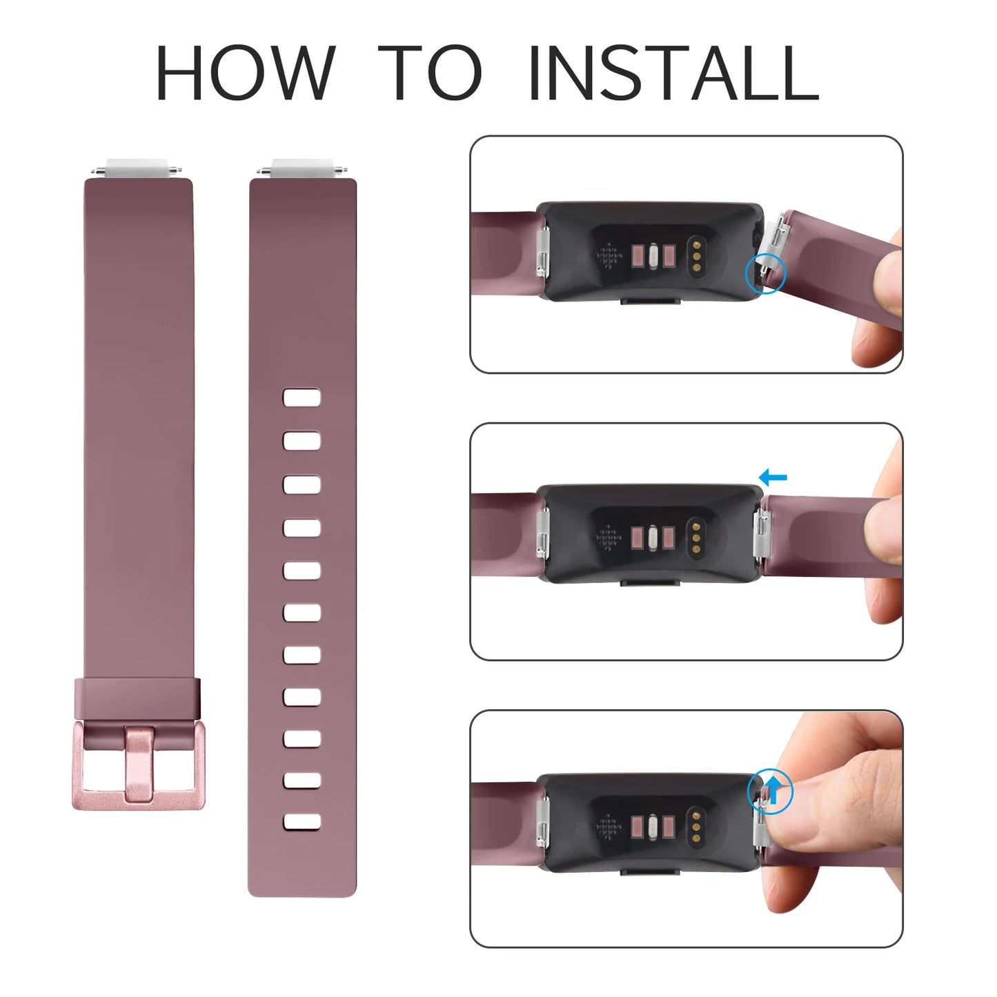 Silicone Strap for Fitbit Inspire 2 Series (available in 21 colours)