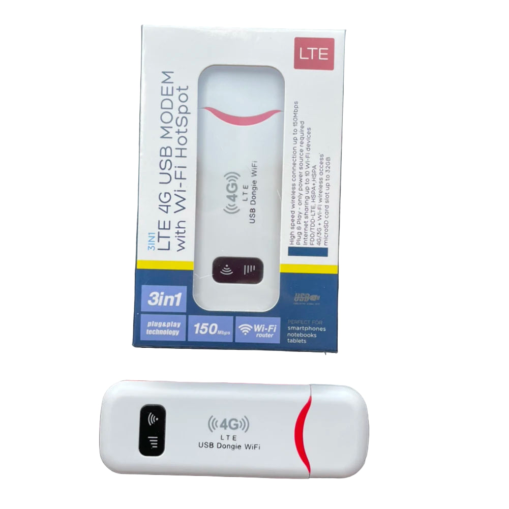 4G LTE USB WiFi Dongle & Mobile Hotspot (available in White & Black)