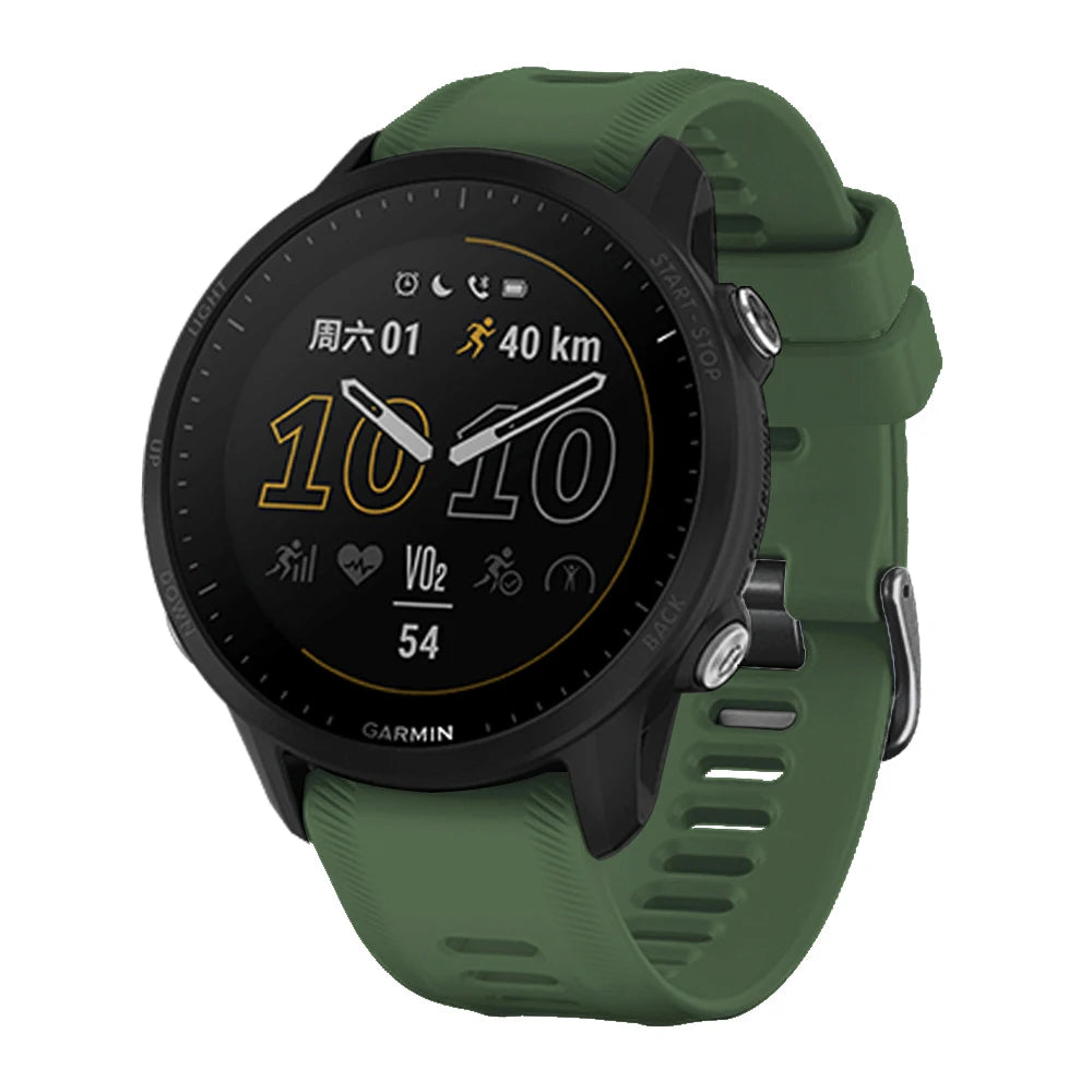 Sports Silicone Strap for the Garmin Forerunner Series - 22mm (10 different colours available)