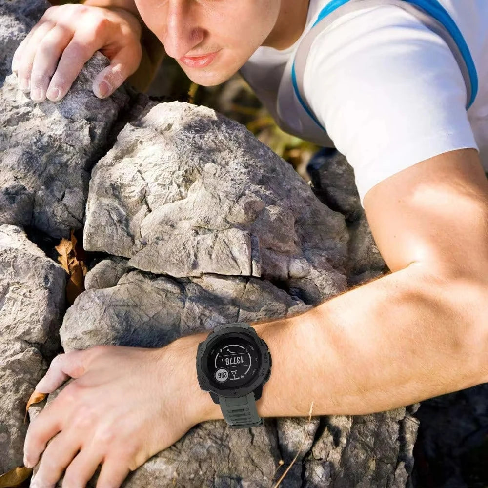 Soft Silicone Strap for the Garmin Instinct 1/2/Solar/Tactical Series (available in 5 colours)
