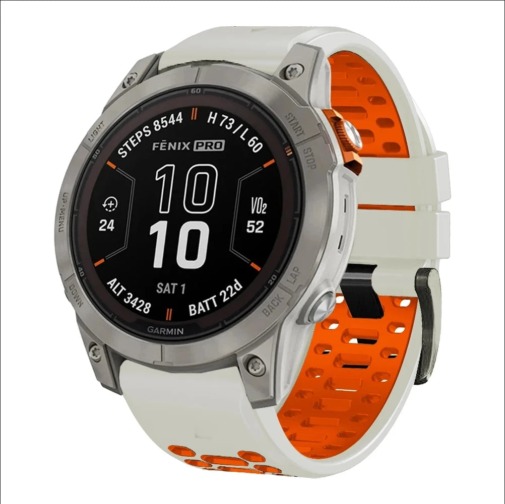 Silicone Watch Band for The Garmin Fenix 6 & 6 Pro (available in 12 colours)