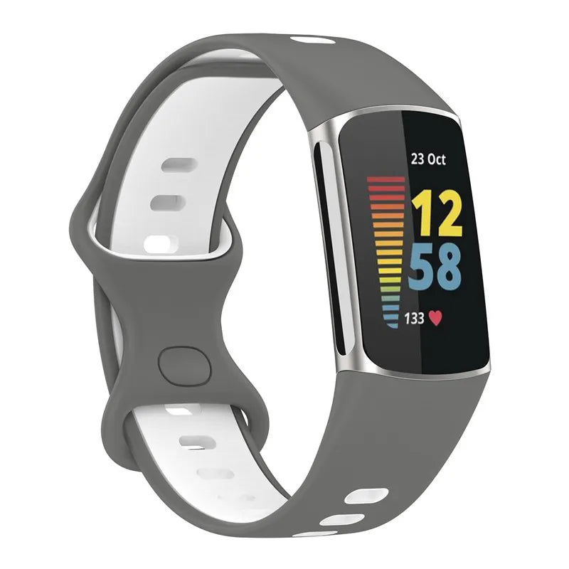 Rubber Sport Strap for the Fitbit Charge 5/6 Series (available in 21 colours)