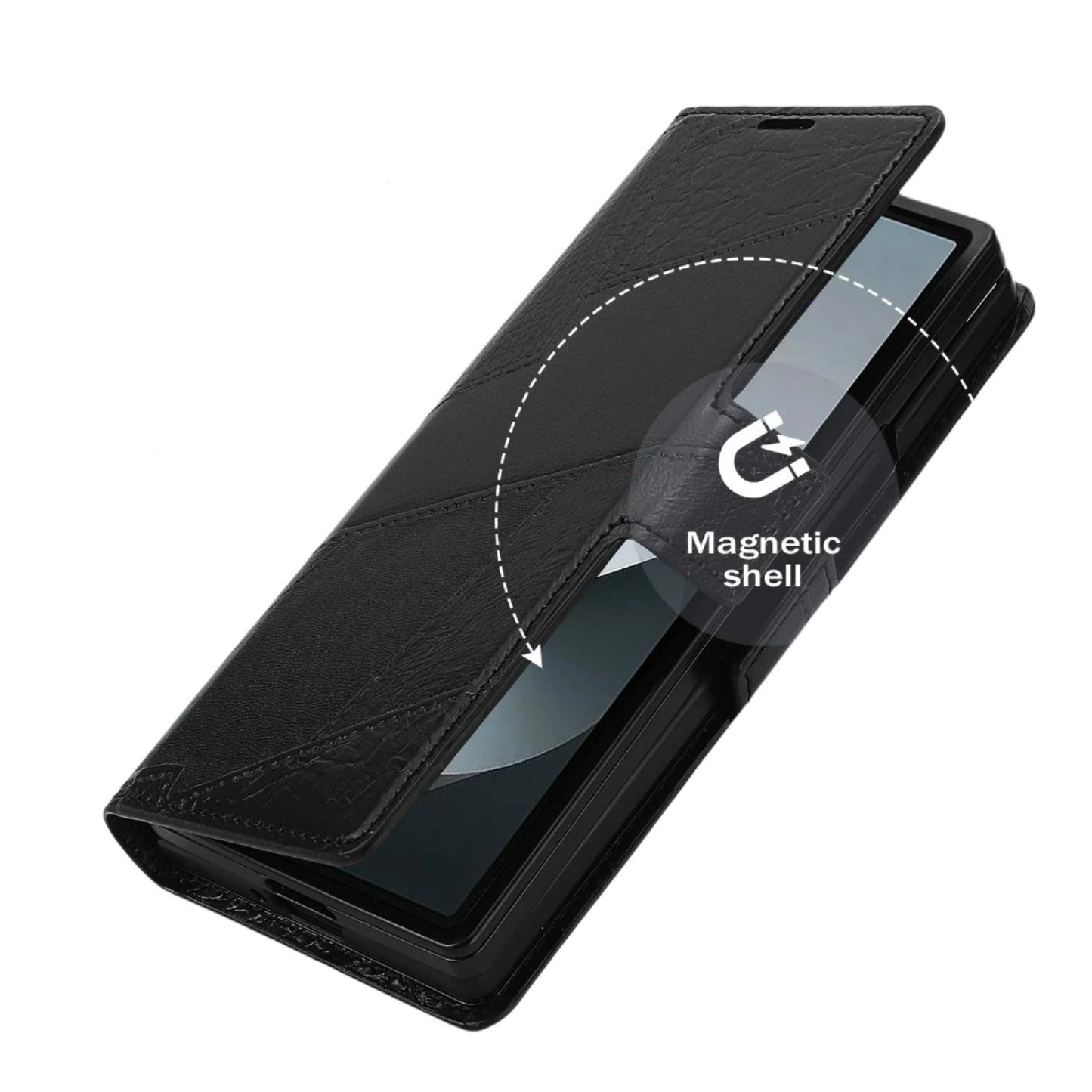 Magnetic Flip Leather Phone Case for the Samsung Galaxy Z Fold7 (2 colours available)