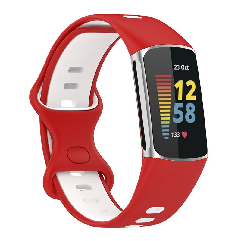 Rubber Sport Strap for the Fitbit Charge 5/6 Series (available in 21 colours)