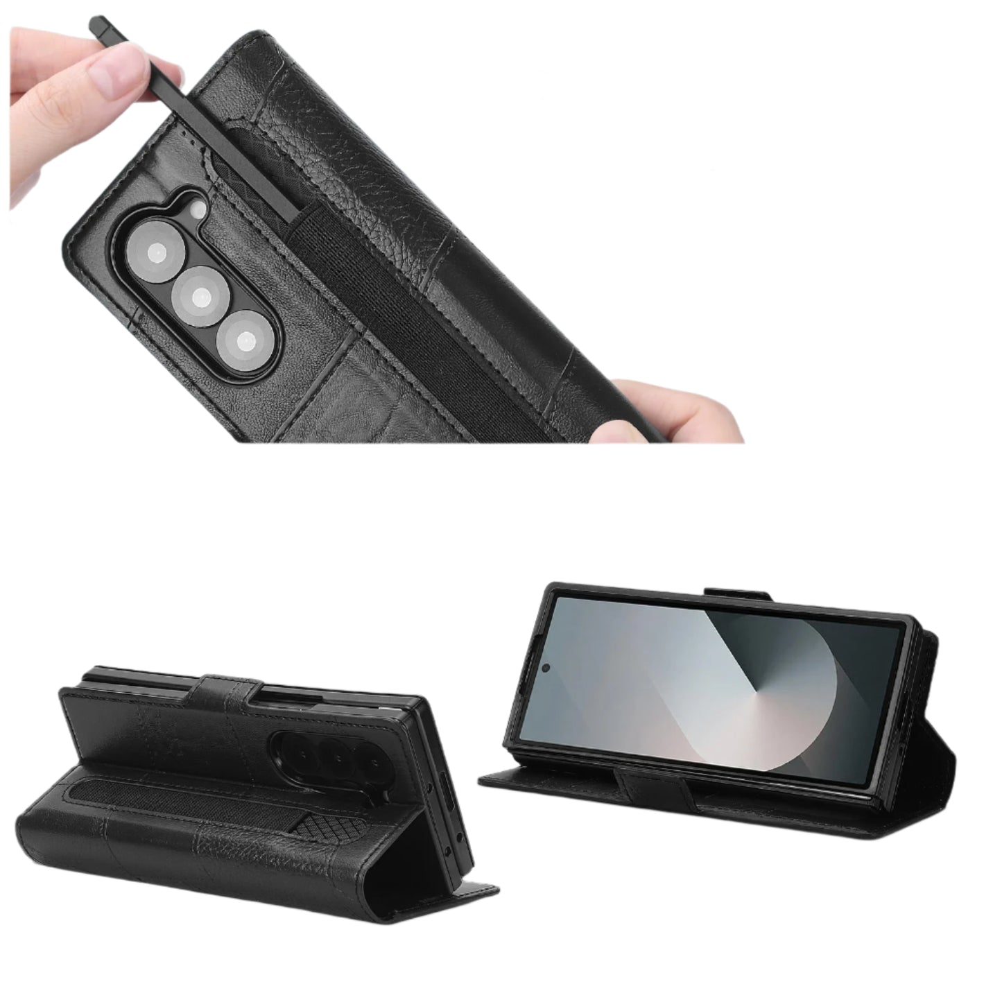 Magnetic Flip Leather Phone Case for the Samsung Galaxy Z Fold7 (2 colours available)