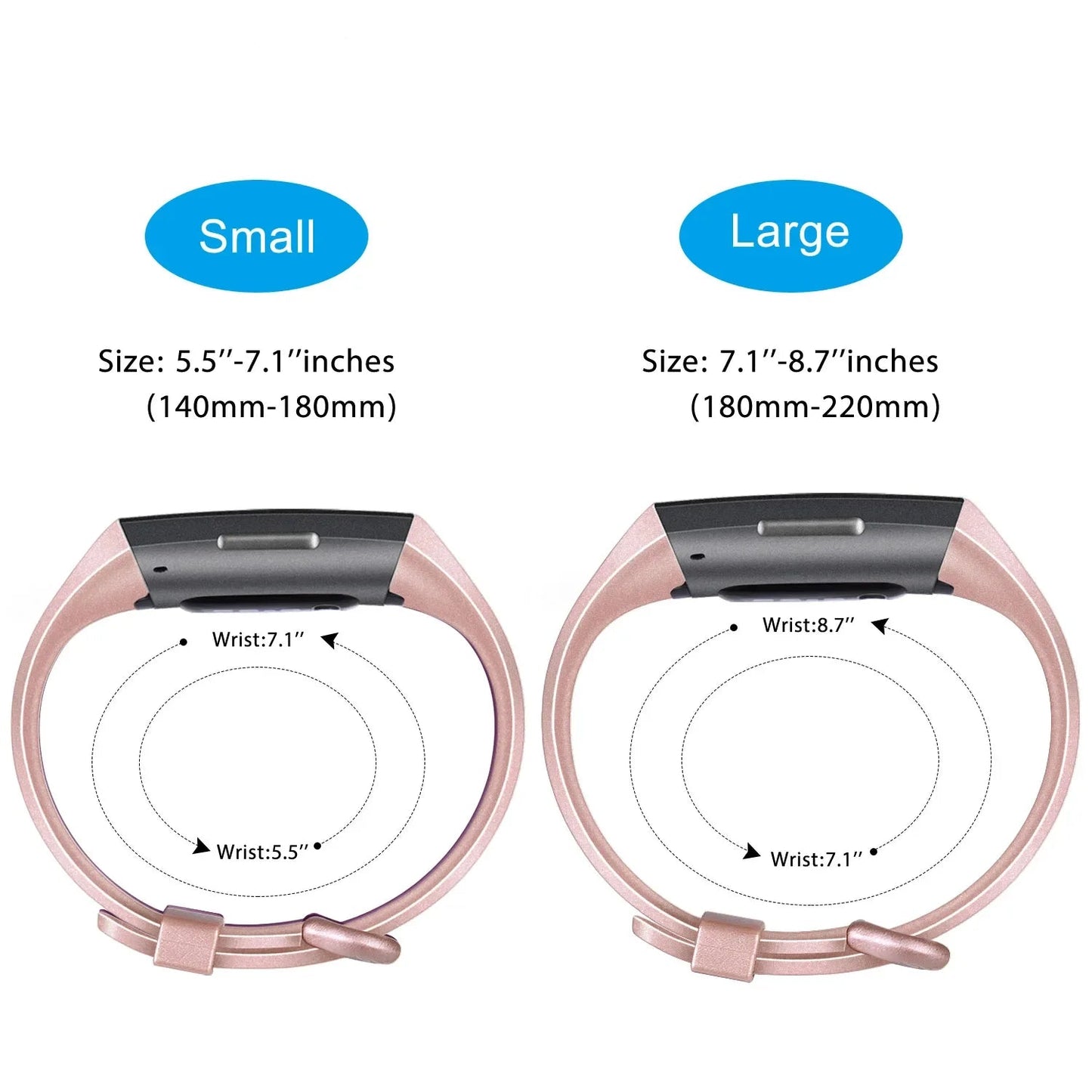 Fitbit Charge 3/3SE/4 Silicone Replacement Band (available in 2 sizes & 14 colours)