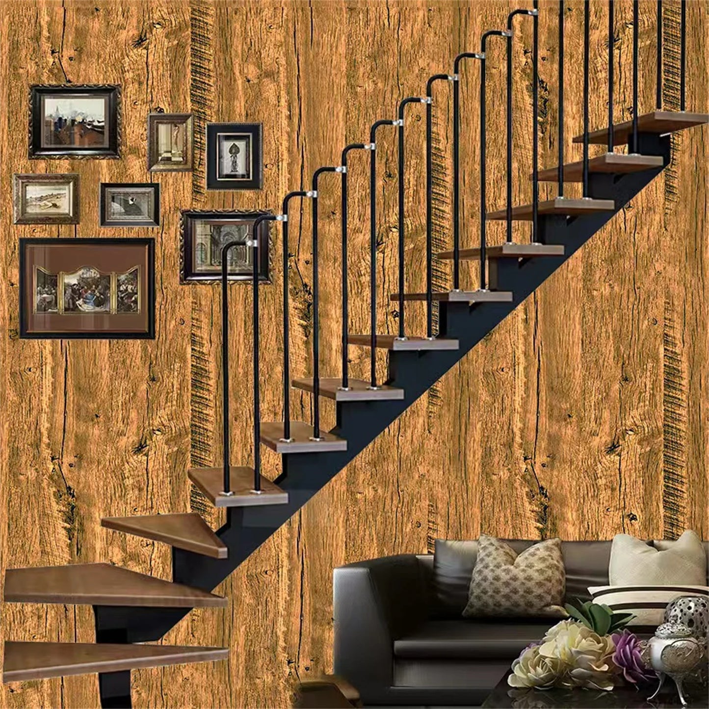 Wide Wood Grain PVC Wallpaper (40cm & 55cm) (available in 5 designs)