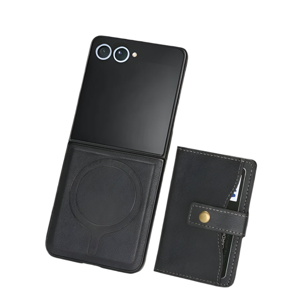 Magnetic Wallet Leather Case for the Samsung Galaxy Z Flip7 (4 colours available)