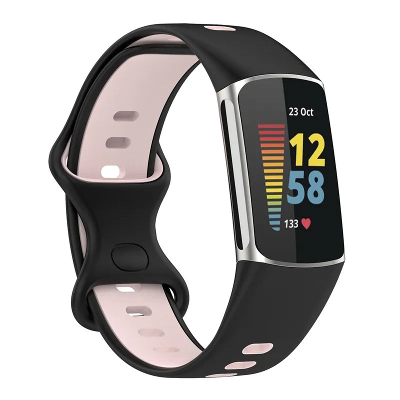 Rubber Sport Strap for the Fitbit Charge 5/6 Series (available in 21 colours)
