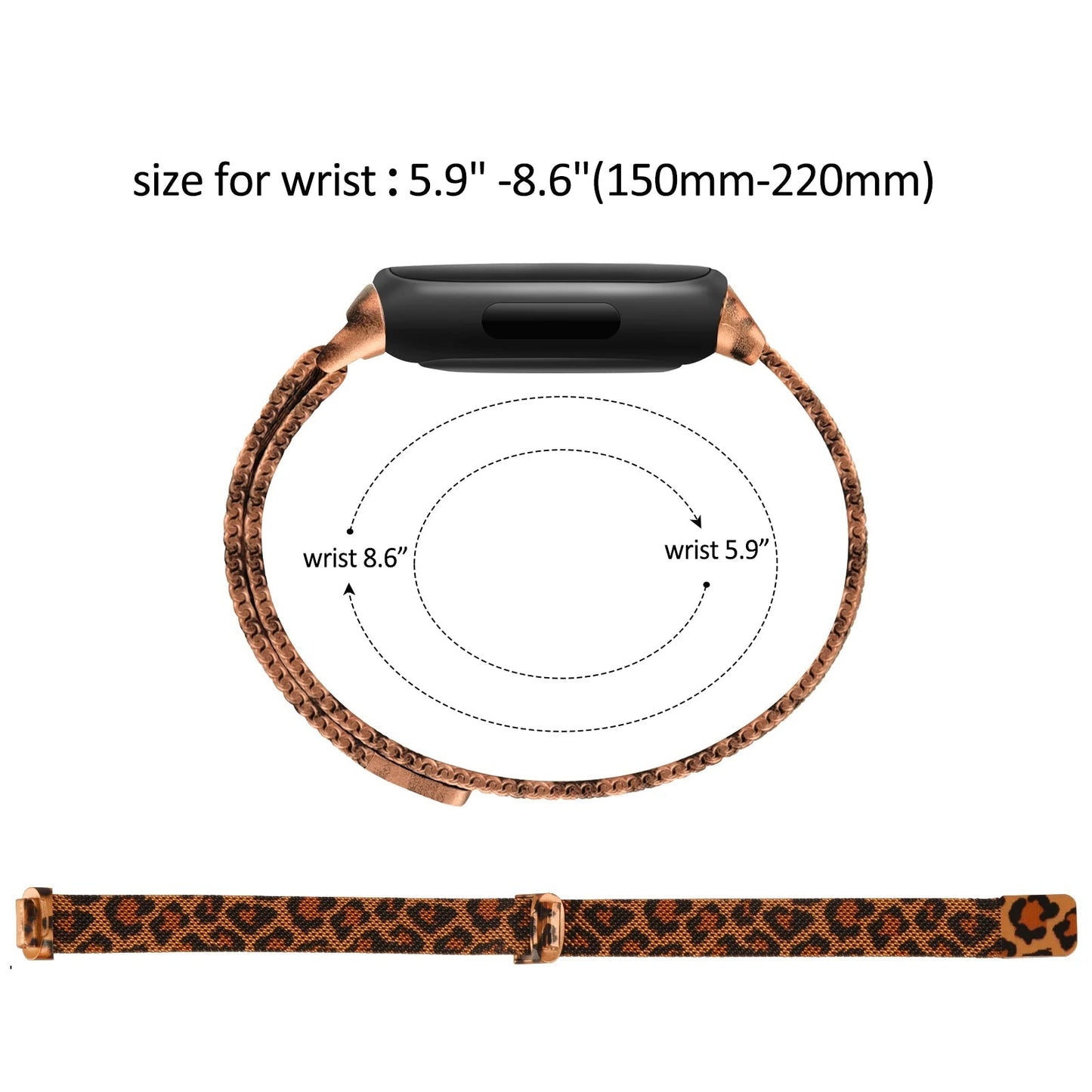 Magnetic Stainless-Steel Strap for the Fitbit Inspire 3 (10 colours available)