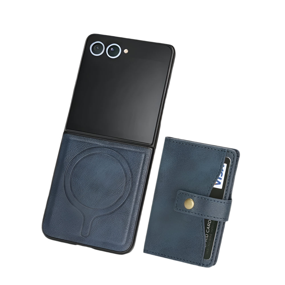 Magnetic Wallet Leather Case for the Samsung Galaxy Z Flip7 (4 colours available)