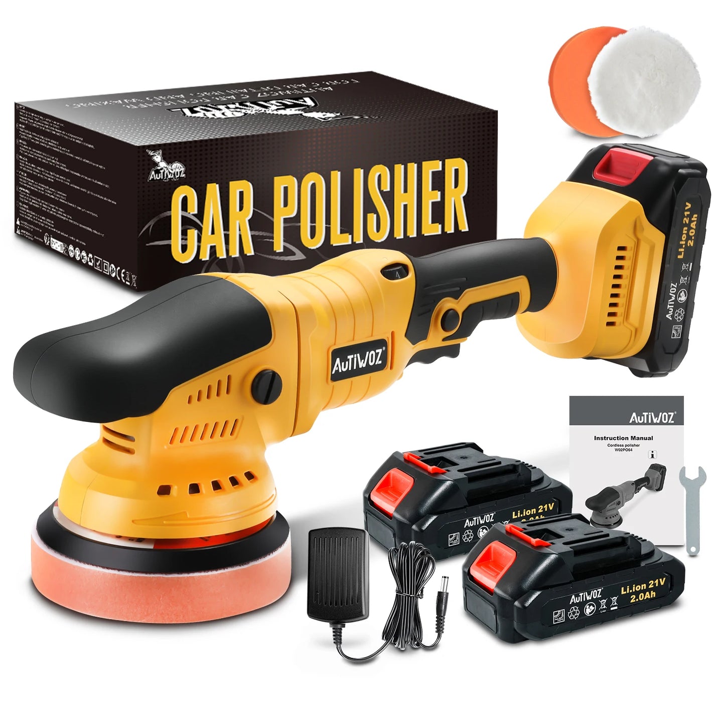 Cordless 6-Speed Orbital Polisher with Pad