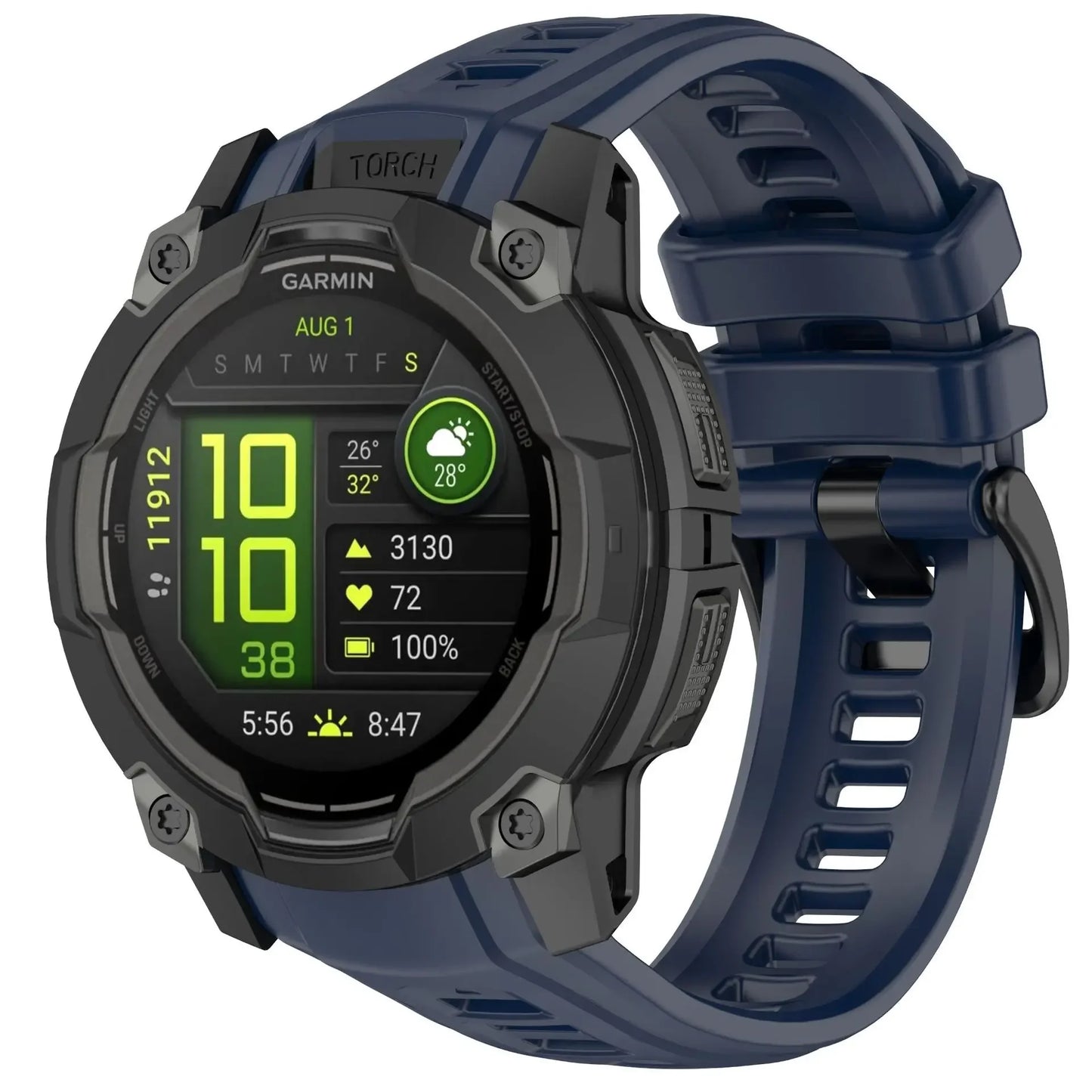 Silicone Strap for the Garmin Instinct 3/3 Solar Series (45 & 50mm) (12 colours available)