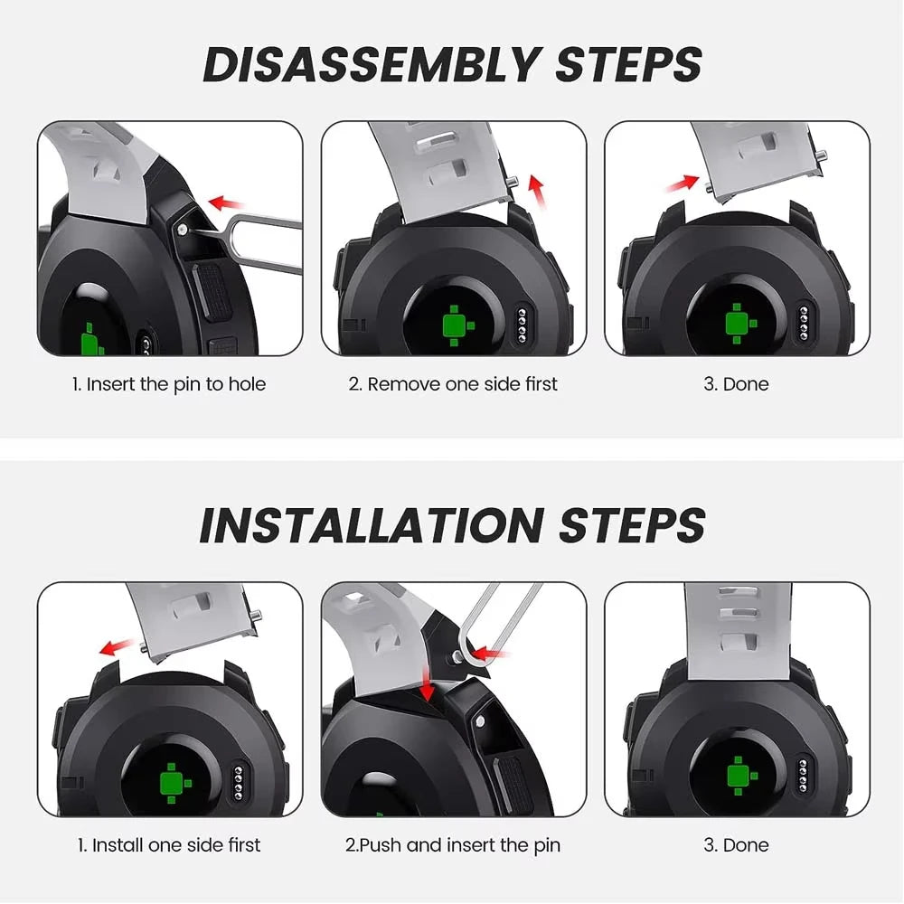 Soft Silicone Strap for the Garmin Instinct 1/2/Solar/Tactical Series (available in 5 colours)
