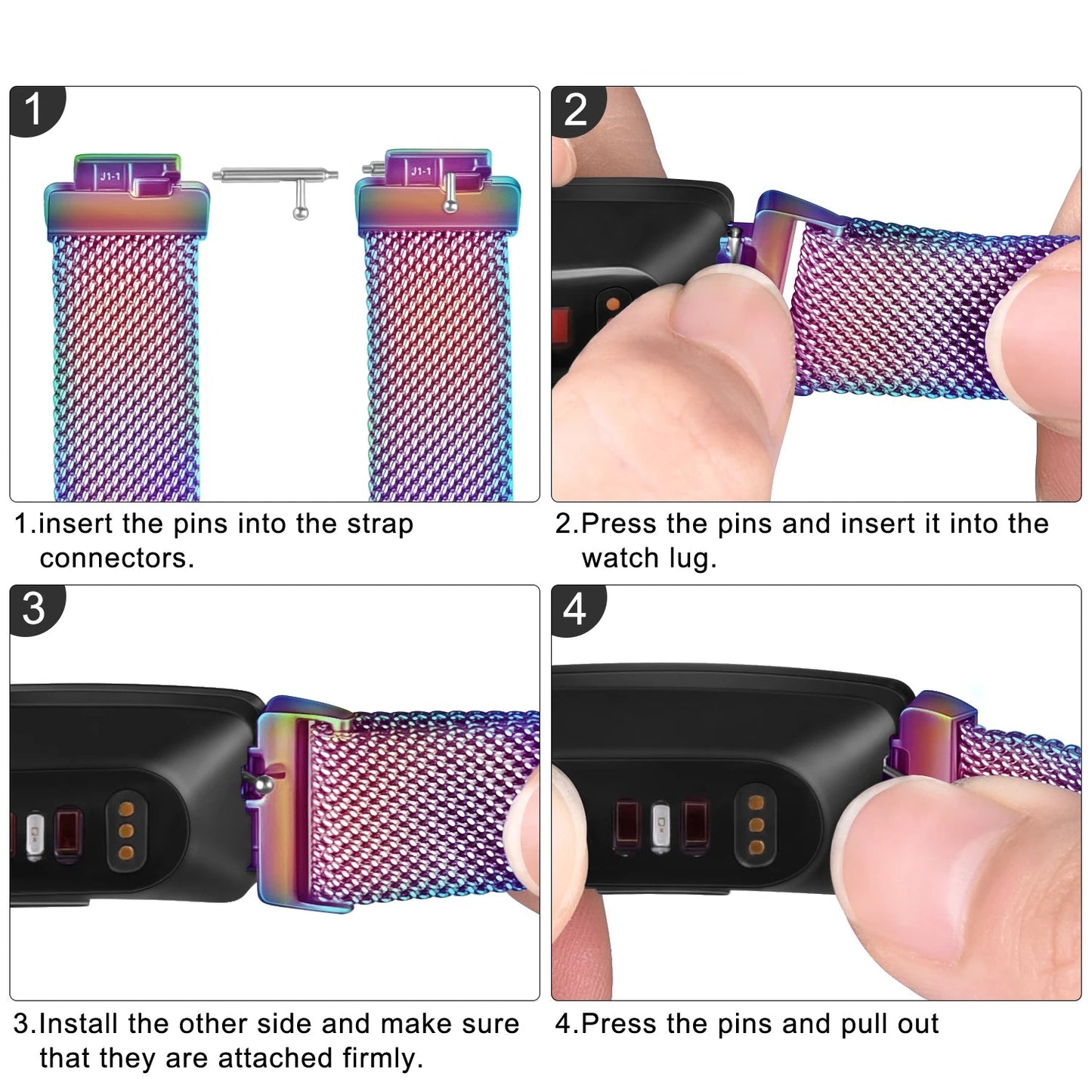 Magnetic Metal Strap for the Fitbit Inspire/ACE 2/3 Series (available in 10 colours)