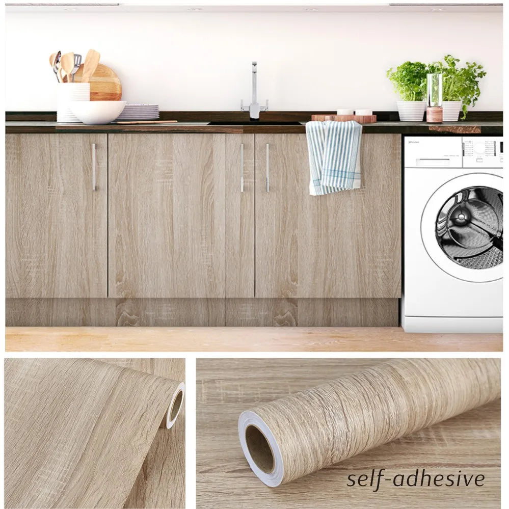 Wide Wood Grain PVC Wallpaper (40cm & 55cm) (available in 5 designs)