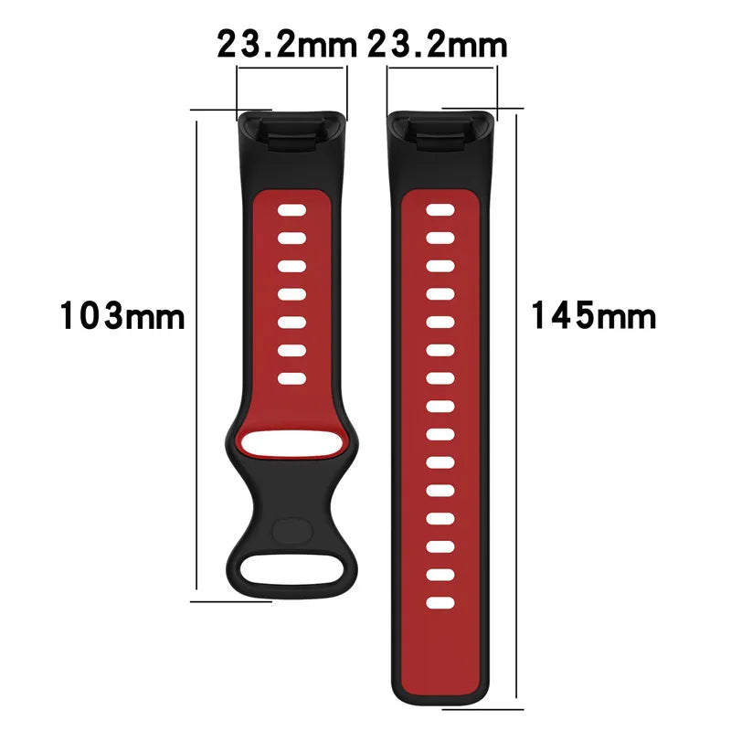 Rubber Sport Strap for the Fitbit Charge 5/6 Series (available in 21 colours)