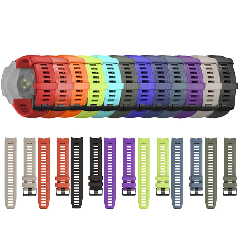 Silicone Strap for the Garmin Instinct 1/2/Esports/Solar Series (22mm) (13 colours available)u