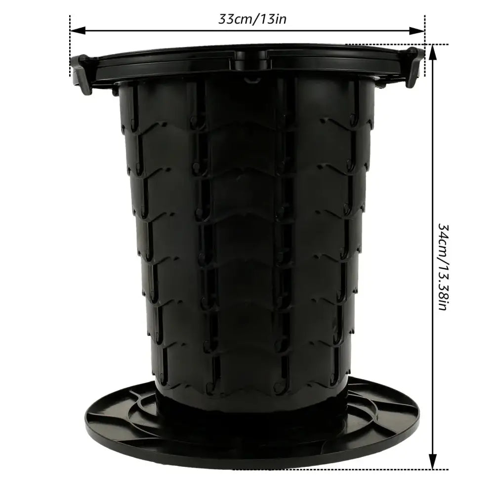 Adjustable Folding Portable Camping Toilet - Black / Portable Toilet - SS