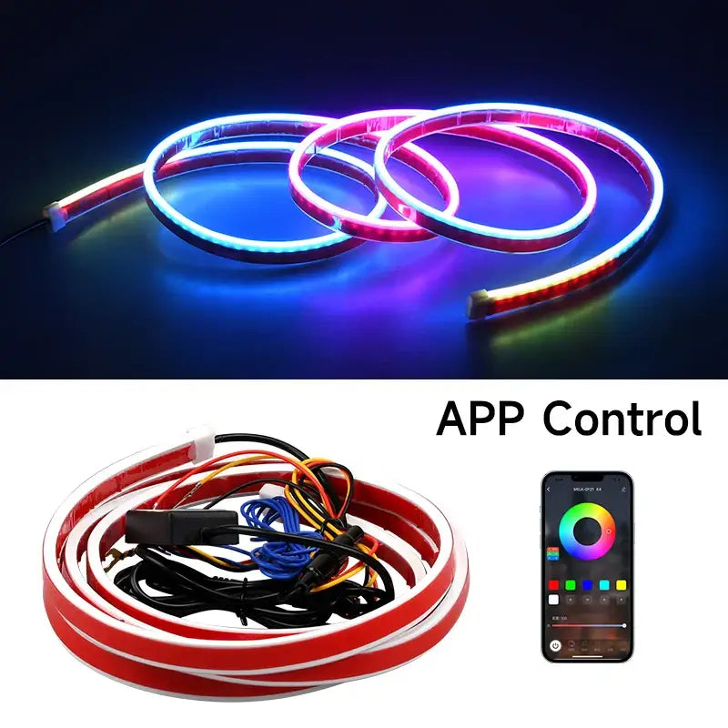 APP-Controlled LED Car Hood Light Strip (12V) - APP / 2.4m - HBC