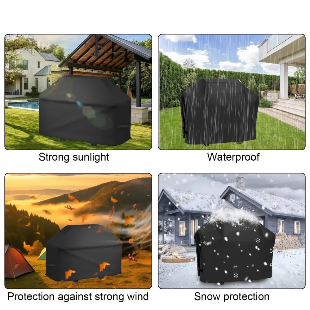BBQ Grill Cover – Heavy-Duty - Black - SS