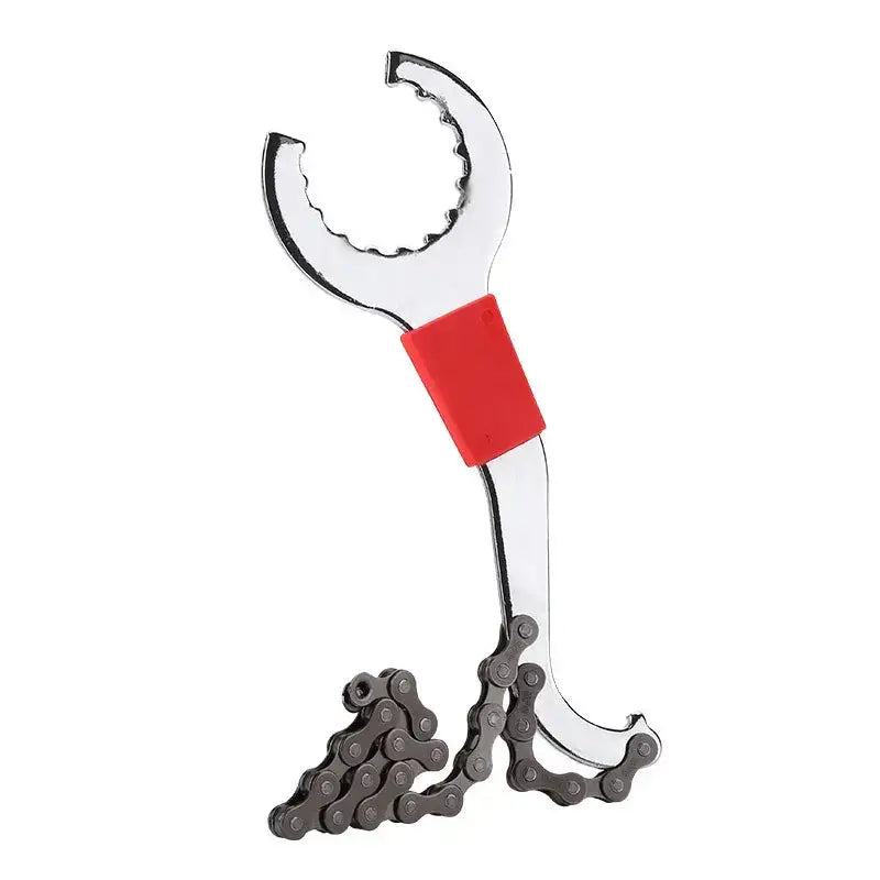 Bicycle Repair Tool Bike Extractor + Spoke Wrench + Chain Breaker + Bottom Bracket/Freewheel Removal Tool + Wrench