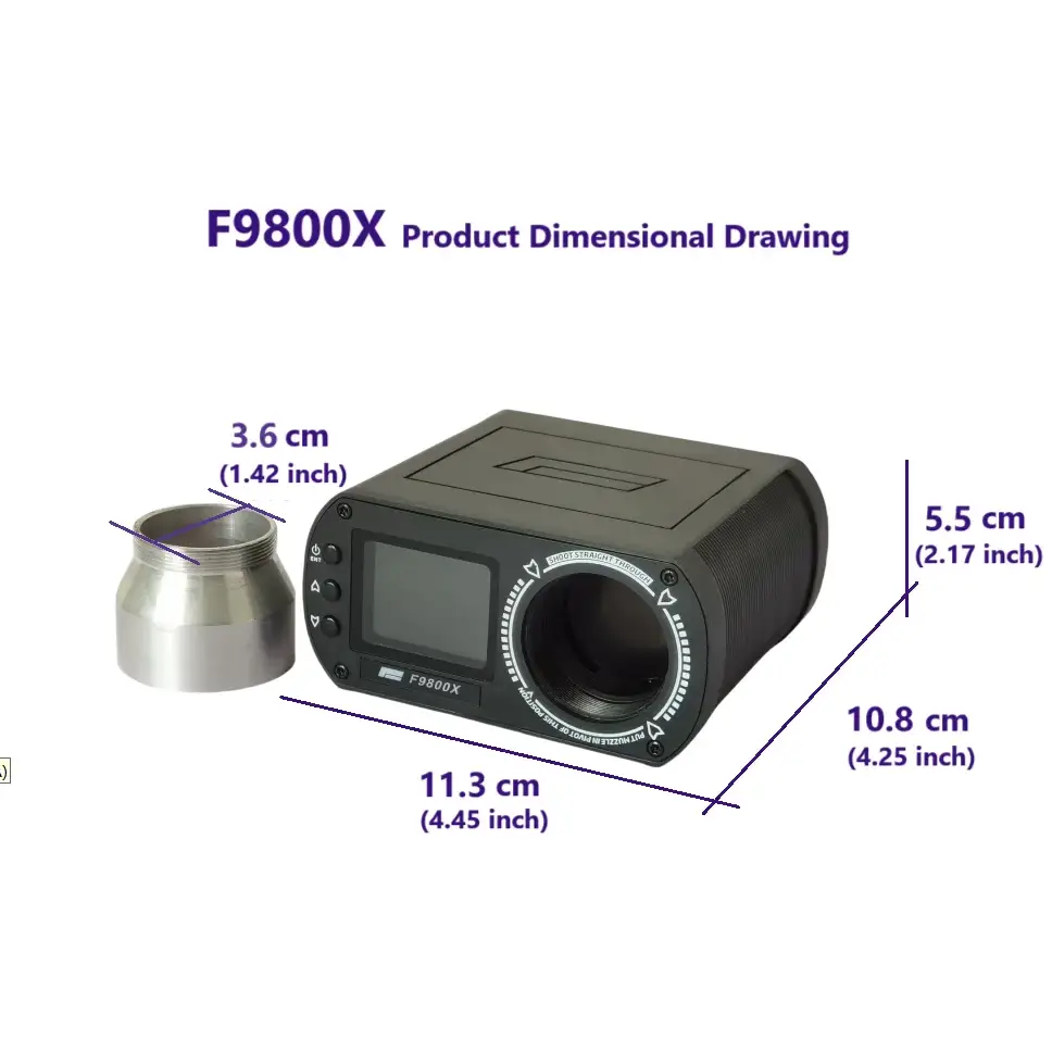 Bullet Firing Speed Shooting Chronograph with color TFT LCD for Muzzle Velocity & Kinetic Energy Testing F9800X